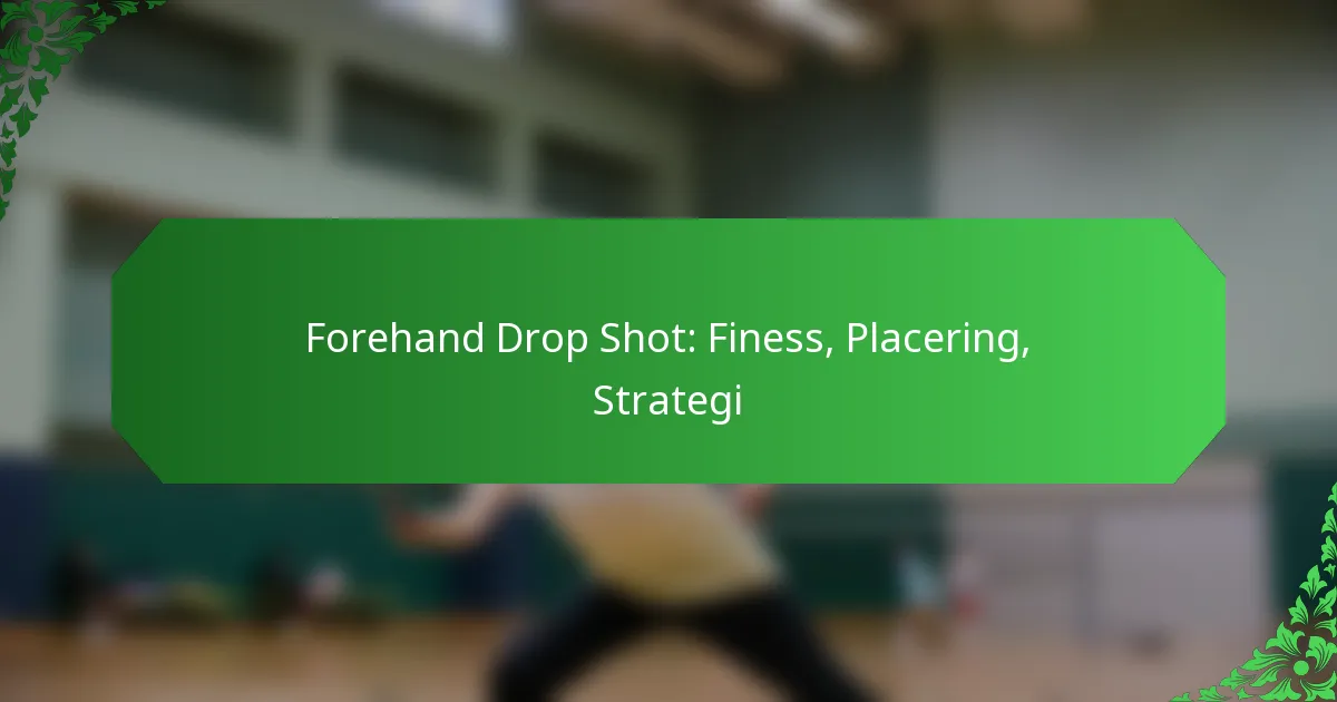 Forehand Drop Shot: Finess, Placering, Strategi