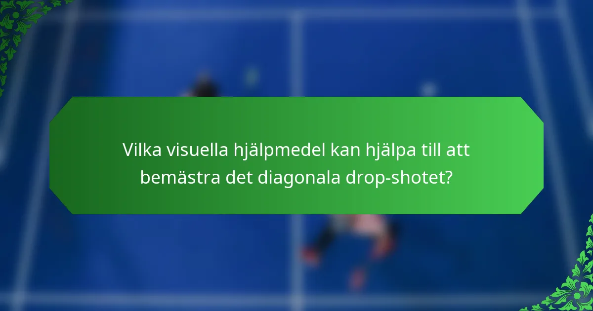 Vilka visuella hjälpmedel kan hjälpa till att bemästra det diagonala drop-shotet?